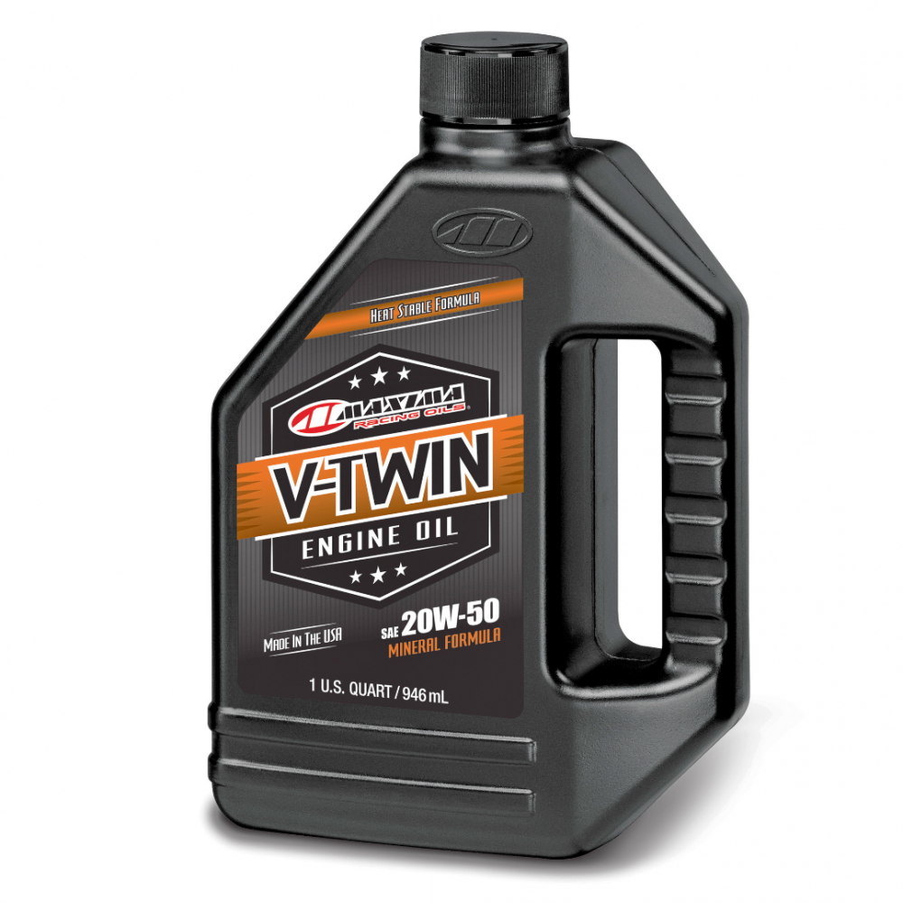 Моторное масло MAXIMA V-Twin Mineral Engine Oil 20W50 / Минеральное / 0,946 л.